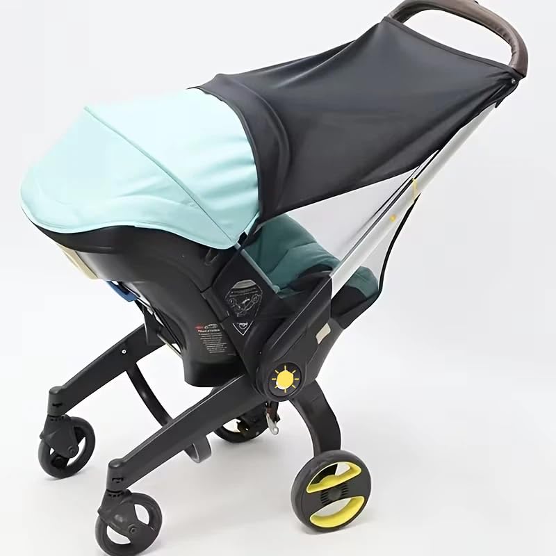 Baby Stroller Sun Protection Screen, Breathable Mesh Sunshade Extension Compatible with Doona Car Seat & Stroller, Canopy Extender for Infant Travel