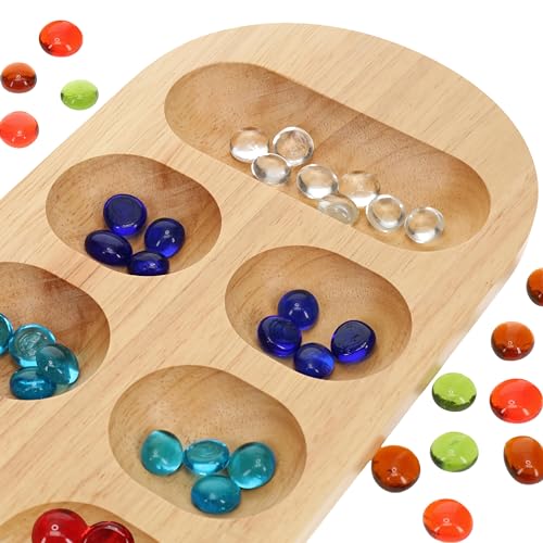 Classic Mancala juego de mesa de madera 22 pulg miniatura 5