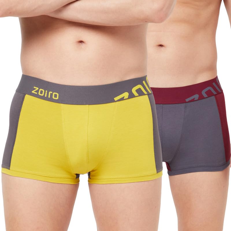 Image of Zoiro Men's Soft Cotton Blend Solid Trend Trunk (Pack of 2) |Colours May Vary