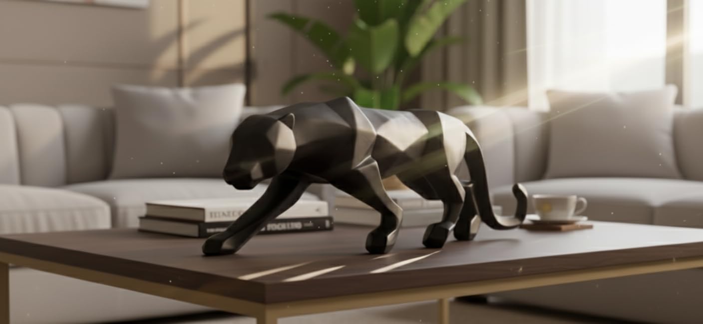 Buy The Divine Decor Luxury Black Panther Figurine | Geometric