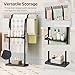 YATINEY Free Standing Towel Rack, Taller Blanket Rack for Bathroom, Floor Towel Holder Stand with Weighted Base, 4-Tier Towel Blanket Storage, for Living Room, Balcony, Black CJ20BB