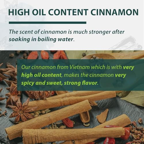 Soeos Cinnamon Sticks, 16 oz (454g), 3.5" Length, 100% Raw, Non-GMO, Kosher Certified, Whole Cinnamon Sticks Seasoning Spice for Coffee, Baking, Cooking and Beverages - Image 5
