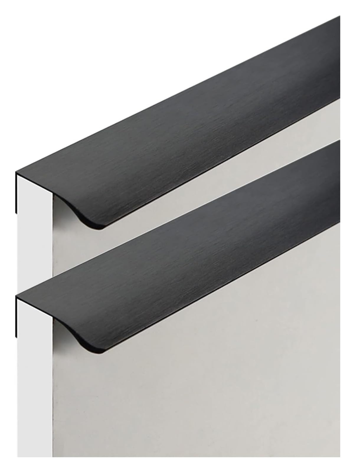 Evwgnpqrv Black Concealed Drawer Handles, Concealed Drawer Handles 80-1500Mm 2 Pcs Invisible Cabinet Door Handle(Length 400Mm)