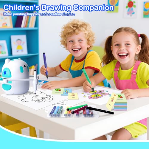 Drawing Robot for Kids 150 Educational Cards Smart Drawing Robot Voice Interactive Partner Montessori Painting Toy for Boys & Girls Ages 3-8 Perfect for Birthdays Christmas and Learning Fun - Image 3