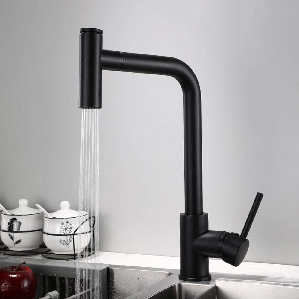 Robinet de cuisine avec double pulvérisation et mitigeur télescopique