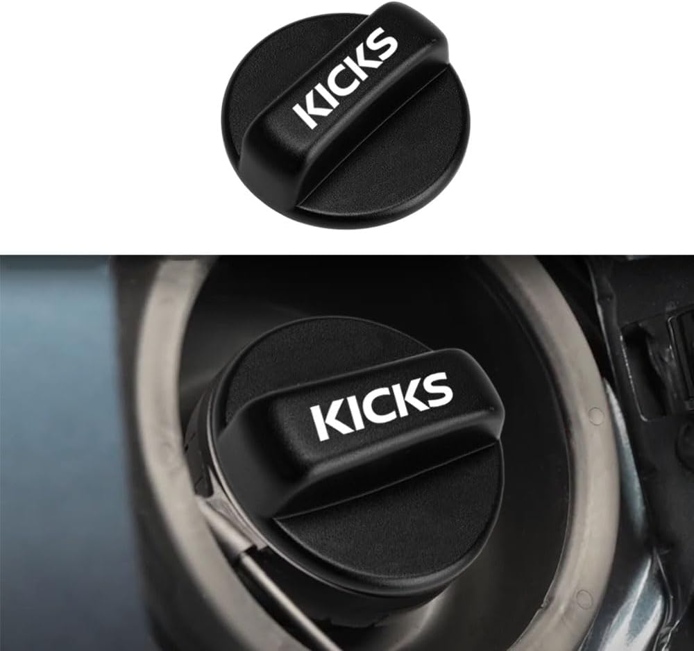 BOYOUS Diesel Fuel Cap, Fuel Filler Gas Tank Cap Cover Trim, Aluminum Gas Cap Fuel Filler Cover Decoration Exterior Accessories Fit For Nissan kicks 2018-2025-Black