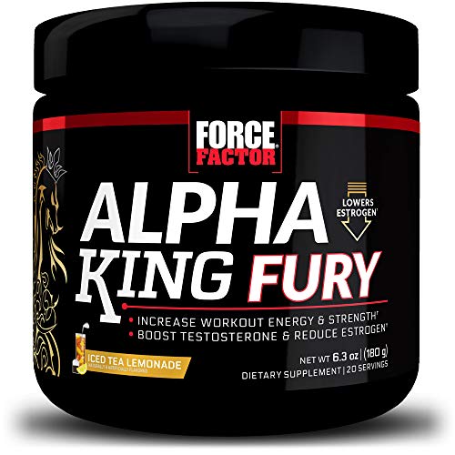 Force Factor Alpha King Fury Drink Powder with AlphaFen, CarnoSyn, and L-Citrulline to