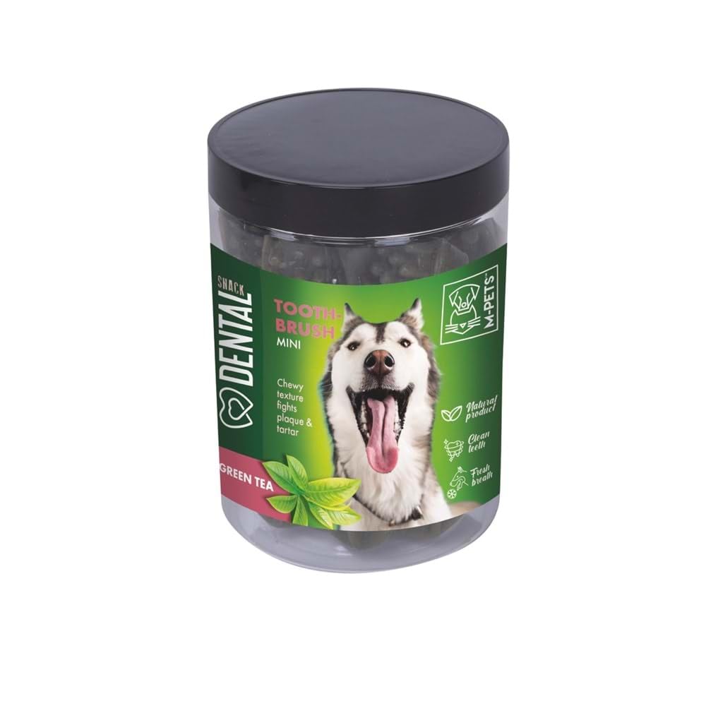 M-PETS DENTAL SNACK GREEN TEA TOOTH BRUSH MINI ÖDÜL 200GR
