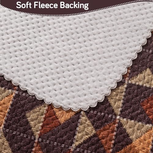 Image of HOKIPO HeavenHue Sofa Cover 3 Seater for Seat & Back, Rustic Mosaic