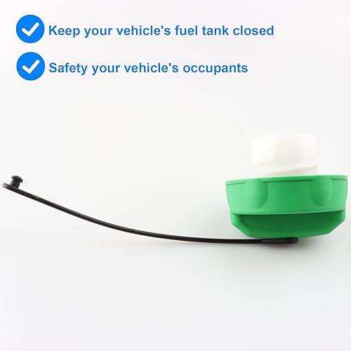 Miniatura 4 de Tapa de gasolina verde de repuesto 52013994AB compatible con Dodge Jeep Ram Diesel - Ram 2500 2011-2012, Ram 3500 4500 5500 2011-2022, Dodge Ram