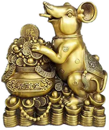 Ornements figurine animal en cuivre pur Feng Shui : statuette de collection 30cm