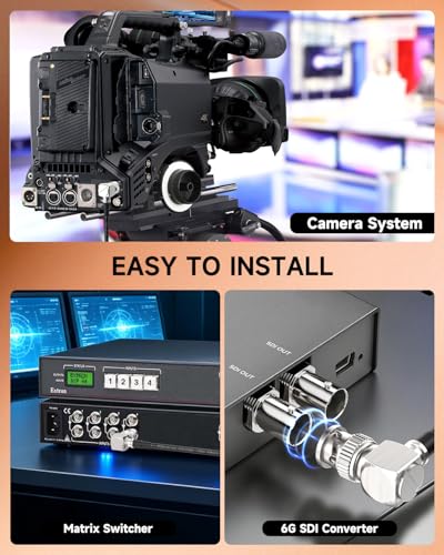 Image of Superbat 3G /6G SDI Cable 3ft Short Right Angle BNC Male to BNC Male Video Cable Thin Belden 1855A 75 Ohm for HD Camera CCTV Monitor Video Switcher SDI Splitter 2-Pack