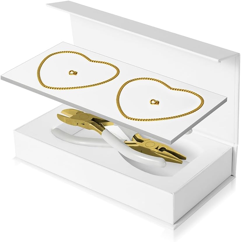 Permanent Couples Bracelet Kit – Locking Heart Clasp DIY Bracelet Set for Couples, Friends, and Family – Unique Gift for Anniversary, Valentine’s Day, Birthday – His & Hers Matching Bracelets