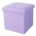 AMAZOM Cosaving Sitzhocker Mit Stauraum Aufbewahrungshocker Faltbare Würfel Hocker Mit Aufbewahrungs Sitz Faltbarer Platzspielzeug Gedächtnisschaum Deckel,Lila