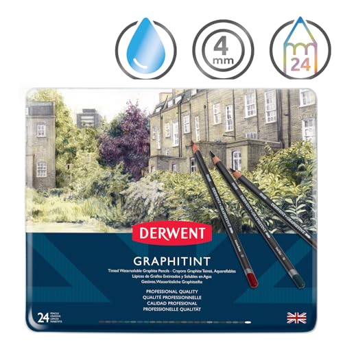 Lápices acuarelables de colores suaves Derwent, con núcleo de 4 mm para difuminados perfectos 3
