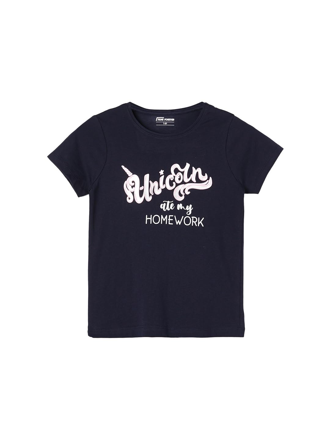Fame Forever by LifestyleGirl's Regular Fit T Shirt (1000013595284 Blue