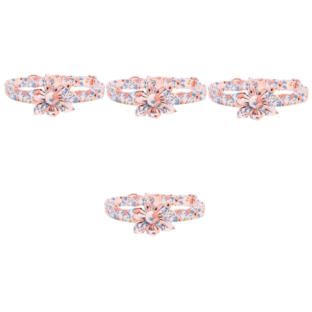 Collier de fleurs pour chiot en coton haut de gamme avec clochette chic