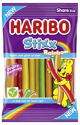 Haribo Stixx Rainbow caramelos sabor frutas mixtas 160g miniatura 1