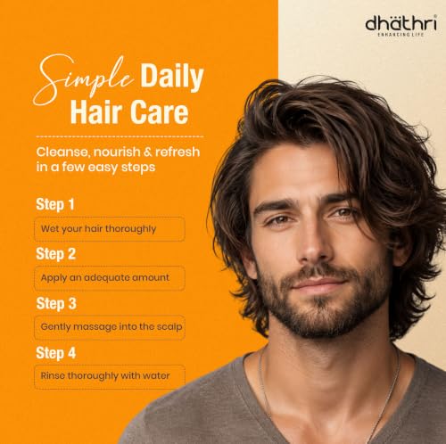 Image of Dhathri Dheedhi Lime Shampoo with Lemon, Tulsi, Amla & Thornapple | Anti-Fungal & Anti Dandruff Herbal Shampoo for Men & Women | Sulfate & Paraben Free | All Hair Types, 250ml
