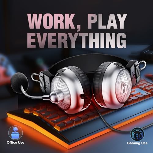 Intex Magna Wired USB Headphone with Microphone | 40Mm Drivers & Lightweight | Crystal Clear Sound with Audio Control Keys | Over Ear Design with... - Image 4