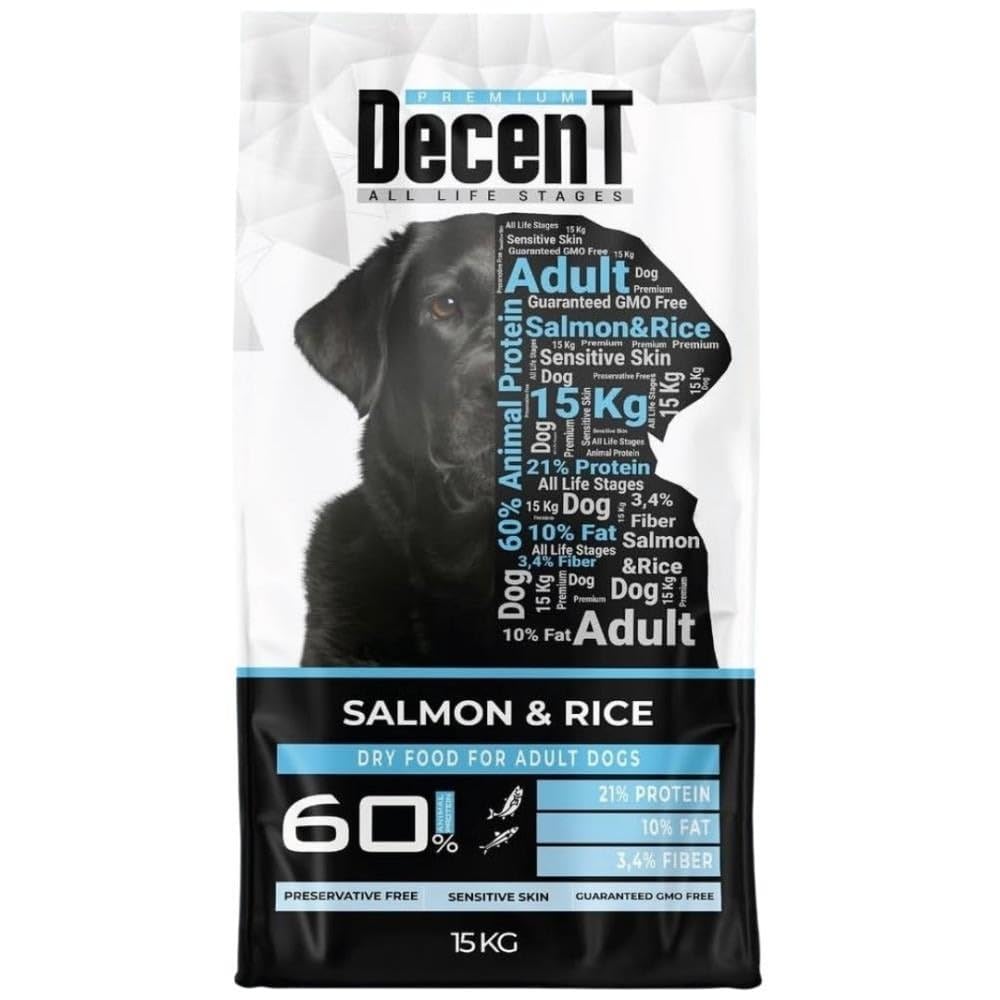 Decent Premium Somonlu ve Pirinçli Yetişkin Köpek Maması 15 Kg