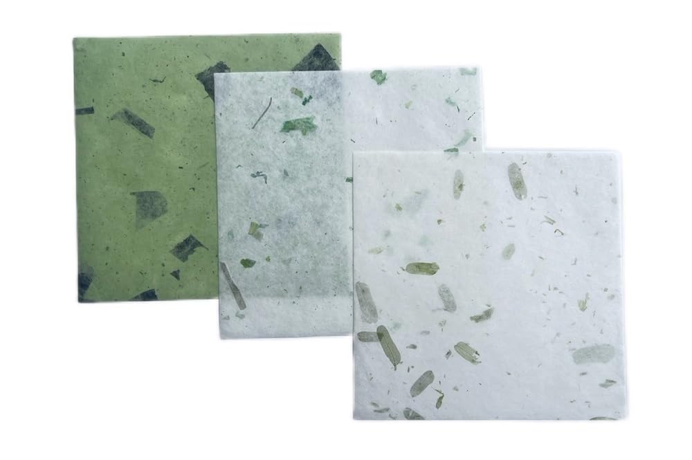 50 Sheets Natural Mulberry Origami Paper - 6x6 Inch Square Craft Paper With Leaves, Banana Bark & More - View #7