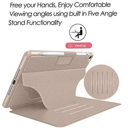 Image of DuraSafe Cases for iPad Mini 5th 4th 1st 2nd 3rd Gen 7.9 [ Mini 5 4 3 2 1 ] A2133 A1538 A1599 MUXH2HN /A MUXF2HN /A MK882HN /A MK862HN /A MH3F2HN /A MH3G2HN /A MH3E2HN /A Smart Auto Sleep Wake Cover - Gold