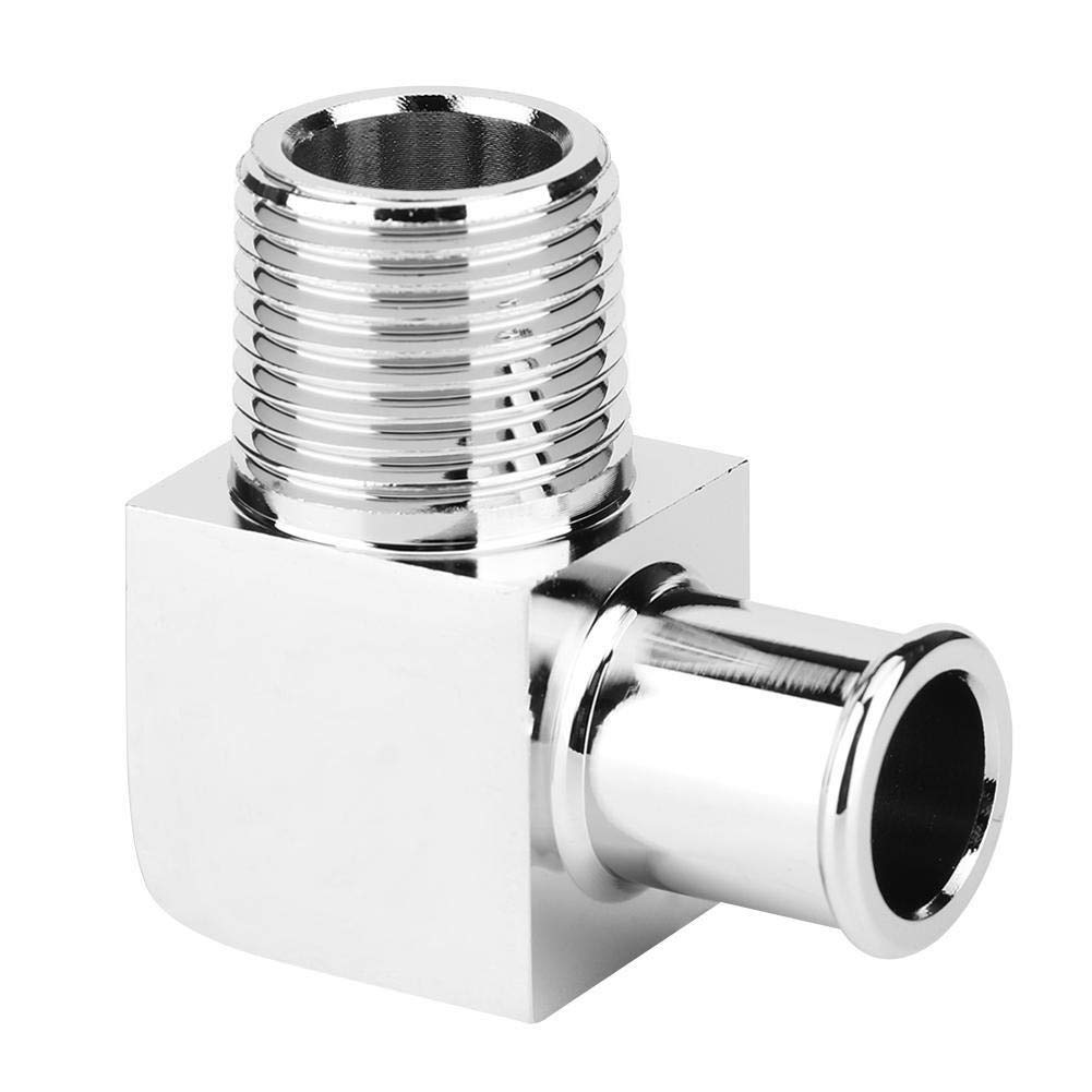 Dingln Aluminum Alloy Heater Hose Fitting 90 Degree Connector 1/2in NPT to 5/8in Hose Barb