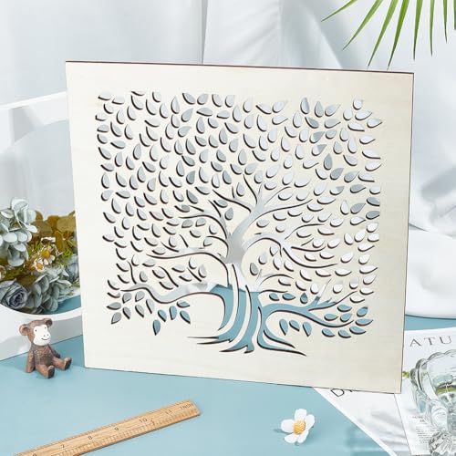 Grille d'aération décorative en bois OLYCRAFT cache ventilation mural et plafond 0,5cm - 6