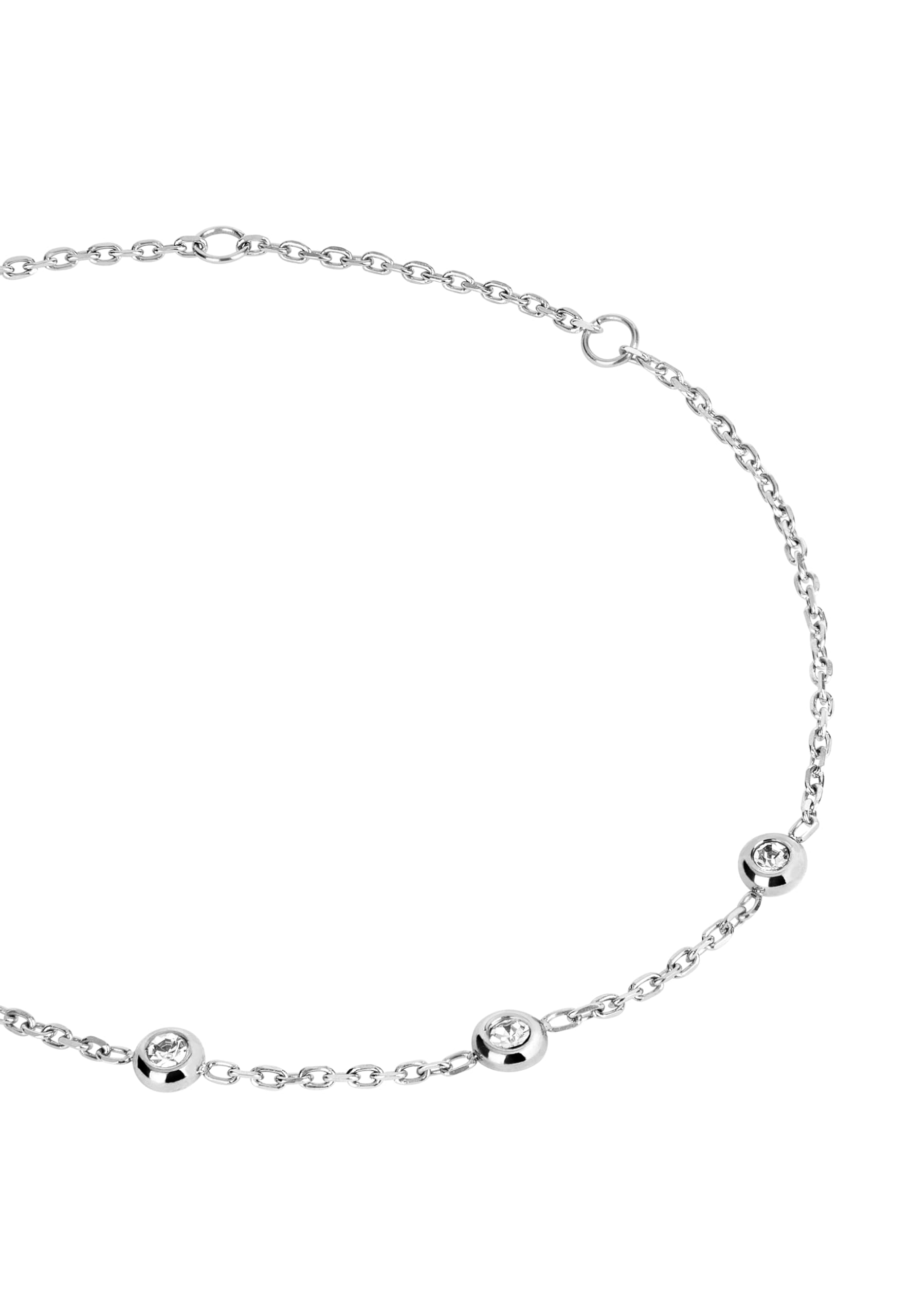Breil, Collezione Moonlight, Bracciale Donna in Acciaio Lucido, con 4 Inserti in Cristallo, Chiusura Regolabile, Lunghezza fino a 21 cm, Idea Regalo Donna