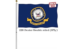 US Emblem Double Sided Navy 3x5 Outdoor Flag - 100% American Made, Fade-Resistant