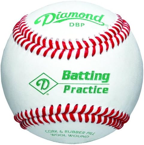 Diamond DBP Batting Practice Baseball (White, One Dozen)