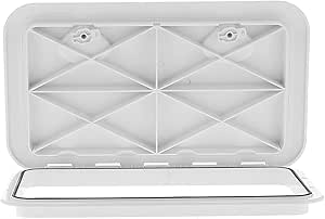 Escotilla De Acceso Rectangular Para Barco O RV | Tapa Con Bisagras 180° | Instalación Fácil Y Antideslizante