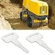 YINETTECH 10 Stück 6896 Zündschlüssel, kompatibel mit Manitou, kompatibel mit Wacker Neuson RT56 RT82 Roller