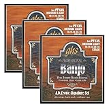 GHS Strings PF135 J.D. Crowe Signature Series (Stage), 5-String Stainless Steel Banjo Strings (.010-.020), 3 Sets of PF135