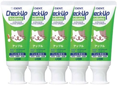 Amazon ライオン チェックアップコドモ 60g 5本 Dent Check Up Kodomo 医薬部外品 アップル Lion 子ども用ハミガキ粉 通販