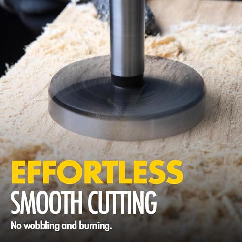2-1/2 Inch Saw Toothed Forstner Drill Bit, Forstner Bit for Hard Wood, Soft Wood, Veneered Plywood, Plastic, Drilling Hole Saw Woodworking Hinge Cutter Tool by Vouyar - Image 3