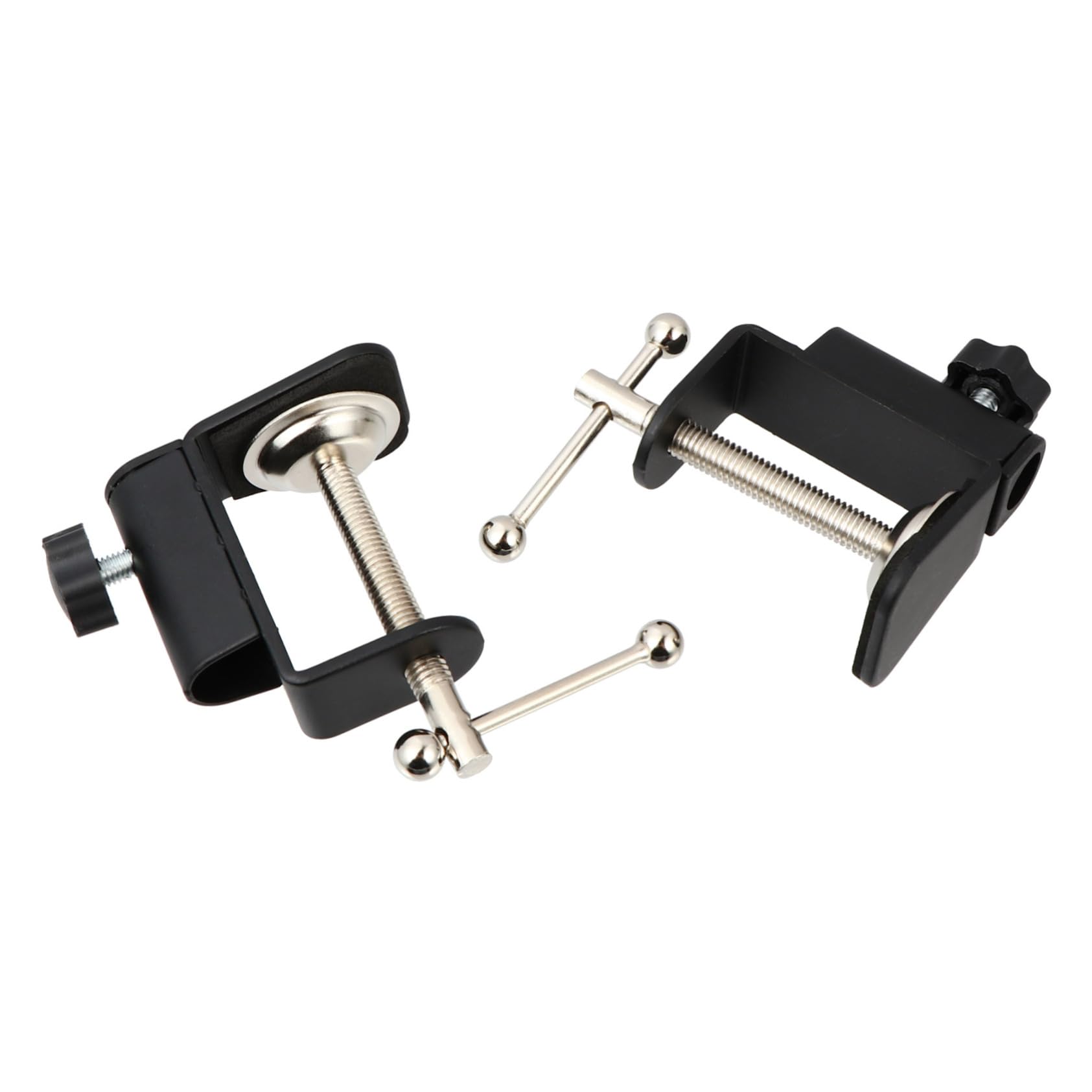 BESTonZON 2Pcs Adjustable Microphone Mount Clamp Holder for Scissor Arm Stand Non Slip Design for Desk Stage Broadcasting Use
