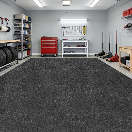 Extra Large Garage Floor Mat 8.8 x 22 FT Heavy Duty Oil Absorbent Parking Mat with Waterproof Non-Slip Backing Reusable Washable Floor Protector for Garage Driveway Workshop & SUV Velcro Included