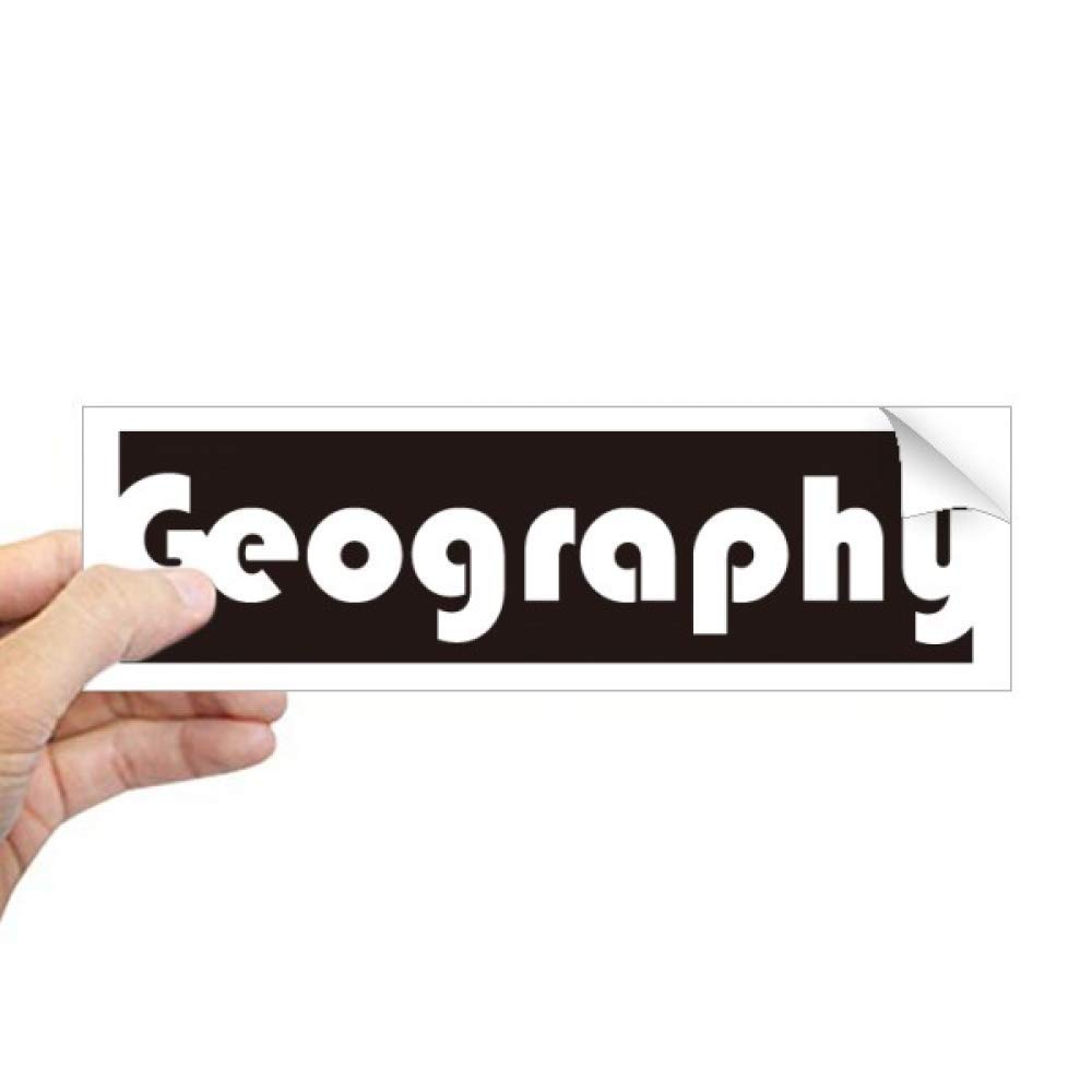 Calcomanía de geografía para evitar el desgaste en parachoques y personalizar cuadernos escolares