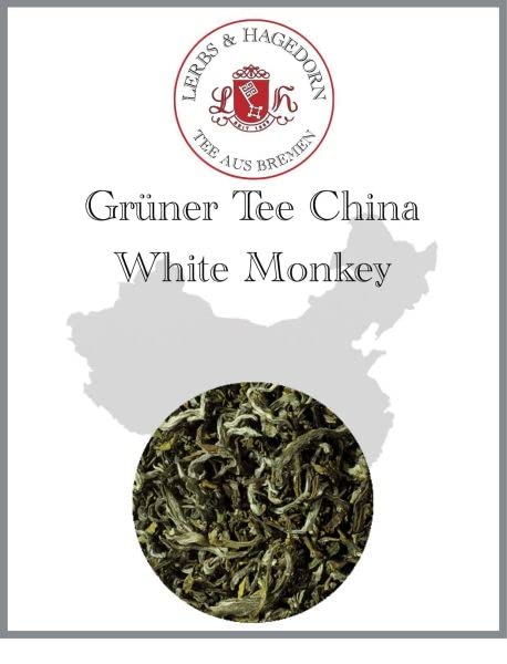Lerbs & Hagedorn, Grüner Tee China White Monkey | Leicht Libliche Tasse Mit Anklängen Von Honig 1kg (ca. 81 Liter) Hellgrüner Abguss