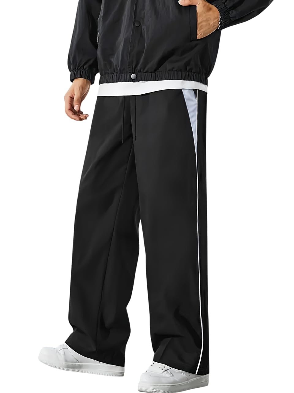pasion enterprise Mens Solid Polyester Straight Fit Track Pants with Drawstring Closure | Full Length Comfortable Fabric | Bottom Wear | Ideal for Gym, Running and Travel-picture-12