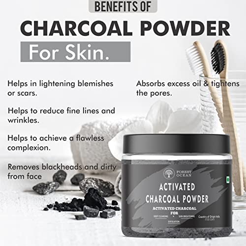 Image of Kaolin Clay Powder 150g And Natural Activated Charcoal Powder 150g Combo Pack For Acne, Blackheads, Face Mask, Glowing skin & hair mask powder.