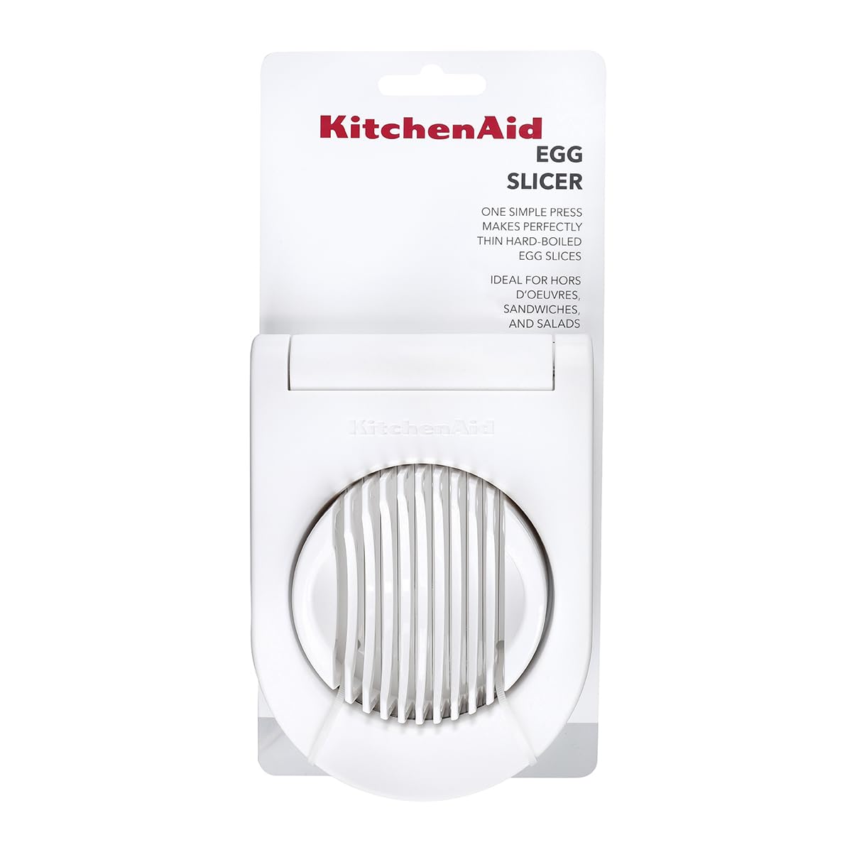 KitchenAid Krajalnica do jajek 11 cm, narzędzie do cięcia lodu z drutami stalowymi, biała