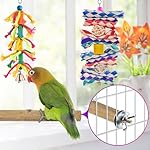 KATUMO Bird Toy Set, 7 PCS Small Bird Toys for Parrot, Including Wooden Ladder, Chewing Toys, Perch - Pet Activity Structure for Indoor, Outdoor, Climbing, Entertainment - Image 4