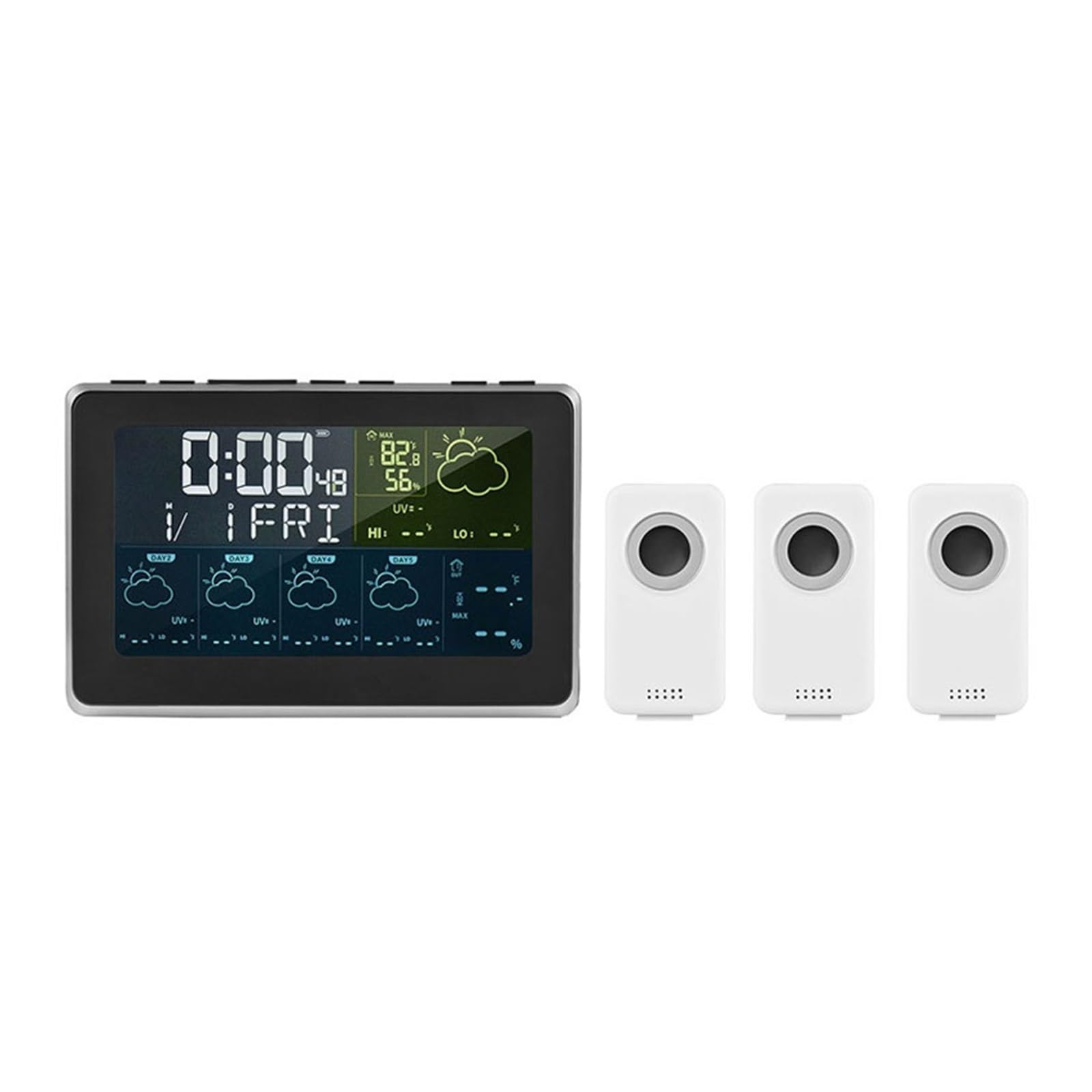 Tuya WiFi Stacja Pogodowa Aplikacja Bezprzewodowa Kontrola Czujnik Temperatury I Wilgotności Duży Wyświetlacz LCD Kryty Termometr Zewnętrzny Miernik DokłAdne I łAtwe Do Odczytania(3 Sensor)