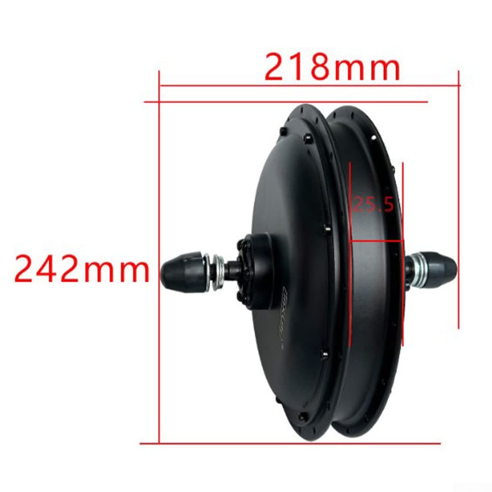 MXUS Lot de 2 moteurs de moyeu de vélo électrique sans engrenage 48 V 1000 W avant + arrière 50,8 à 71,1 cm