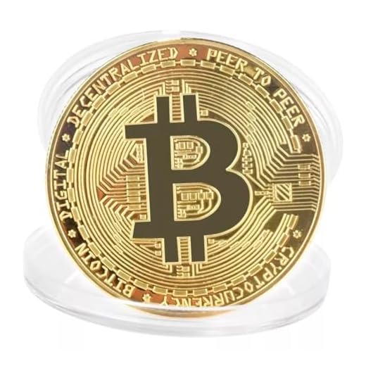Moeda Bitcoin Física P/Colecionador Criptomoedas Presente (Dourado)