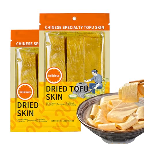 Chinese Delicacy Vegan Tofu Skin (4.86oz): Authentic Flavor, Healthy Non-GMO Snackâ€”Easy Stir-Fry & Soup Ready for Vegetarians & Home Cooksç«é”…è±†çš® (2pc)