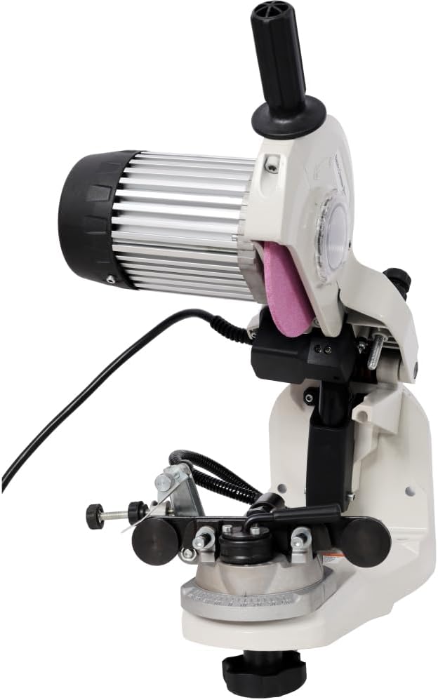 Electric Chainsaw Sharpener With Hydraulic Assist,120-Volt Bench Grinder Universal Saw Chain Sharpener